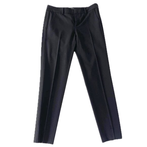 Vince Dress Pants Wms Sz 8 Lightweight Black Flat Front Straight Leg Chino EUC - Picture 1 of 14